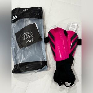 Adidas Neon Pink and Black Shin Guards